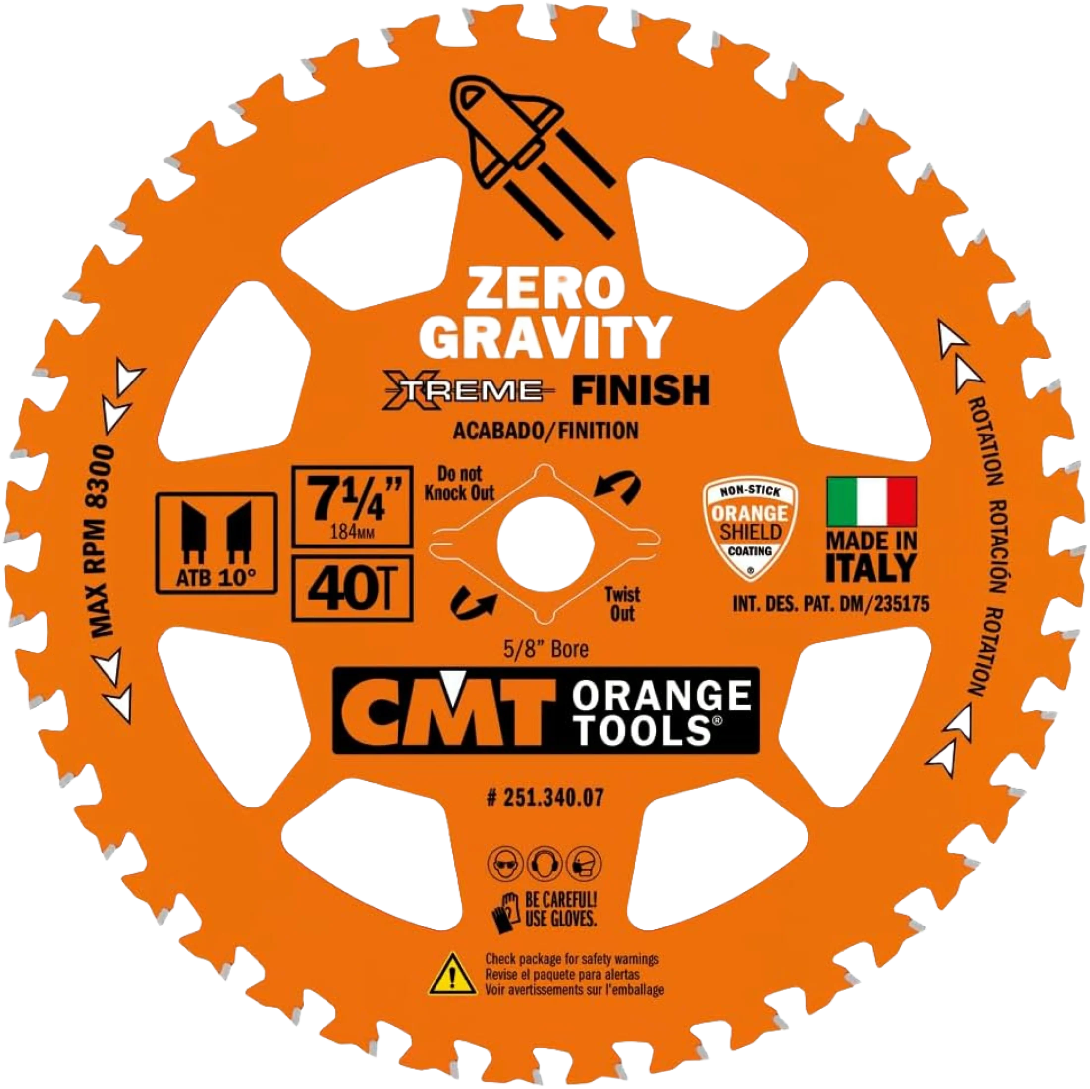 Natural CMT Orange Tools 7-1 4 40T Zero Gravity Saw Blade Casual