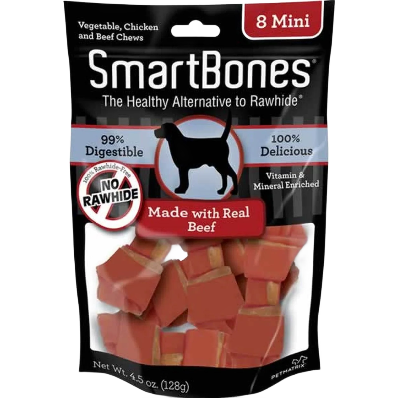 Versatile SmartBones Mini Beef Dog Chews 24-Count Innovative