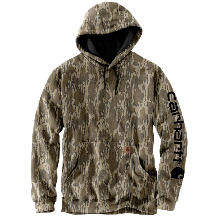 Natural Carhartt Men’s 2XL Mossy Oak Camo Sleeve Graphic Sweatshirt Original
