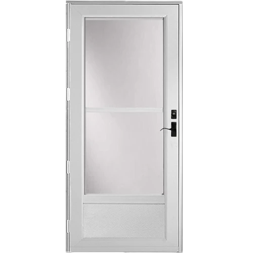 Secure Provia Deluxe 399 Self-Store 32 in. Storm Door Snow Mist Easy-to-Use