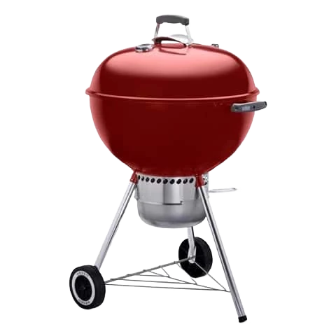 Natural Weber Kettle Crimson Premium Charcoal Grill 22 in. Refined