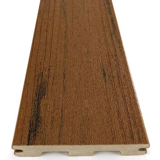 Smart TimberTech 16′ PRO Terrain Collection Grooved Deck Board Brown Oak Contemporary