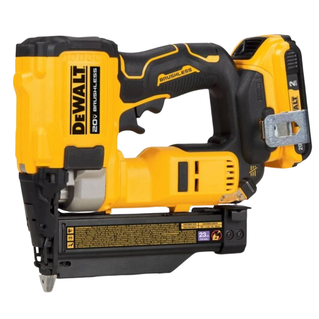First-Class DEWALT ATOMIC 20V MAX Brushless Cordless 23 Ga. Pin Nailer Kit Powerful