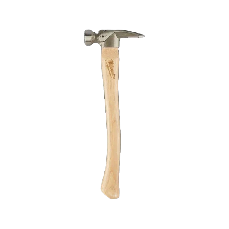 Clean Milwaukee 19-oz Milled Face Hickory Handle Framing Hammer Organic