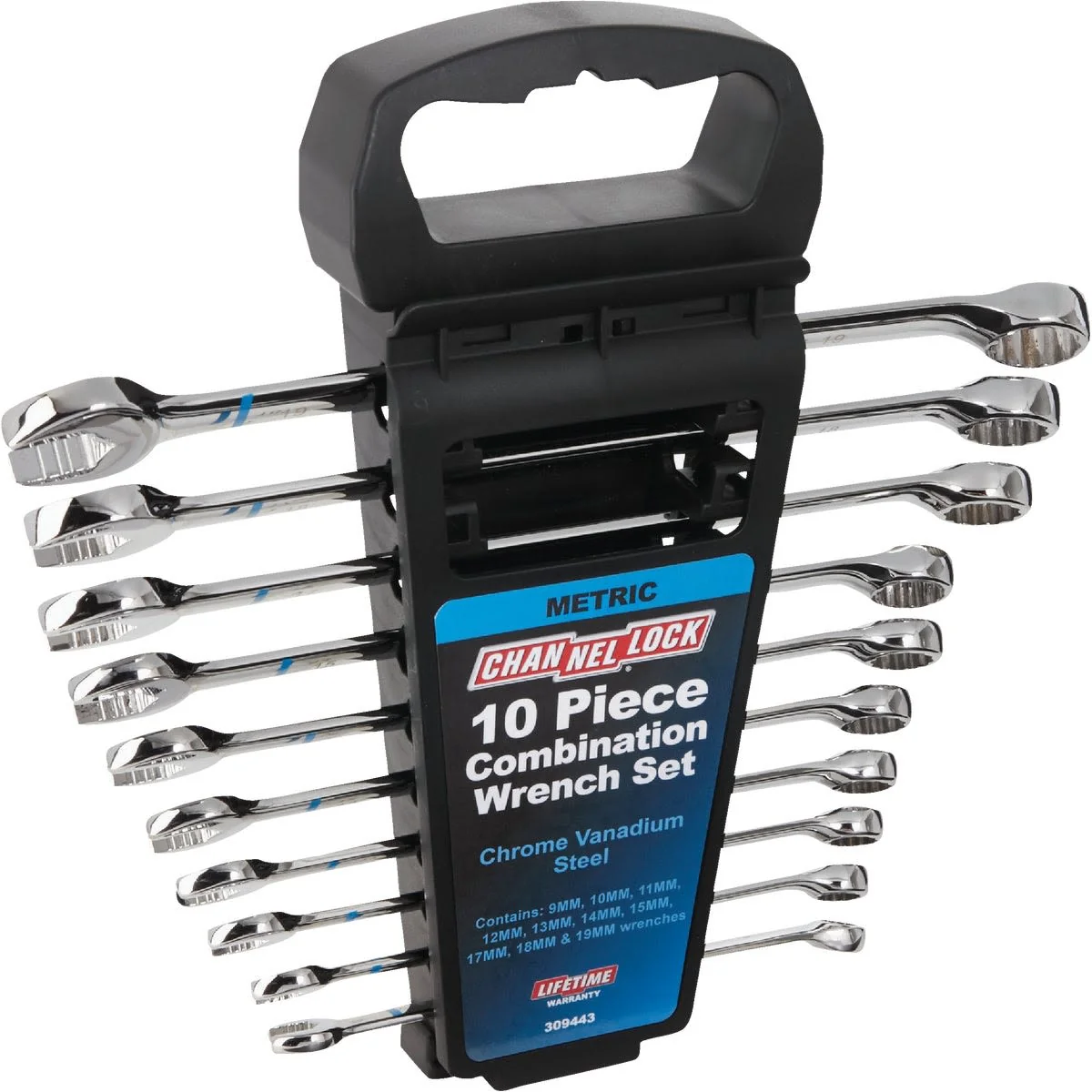 Verified Channellock 12-Point Metric Combination Wrench Set 10-Piece Natural