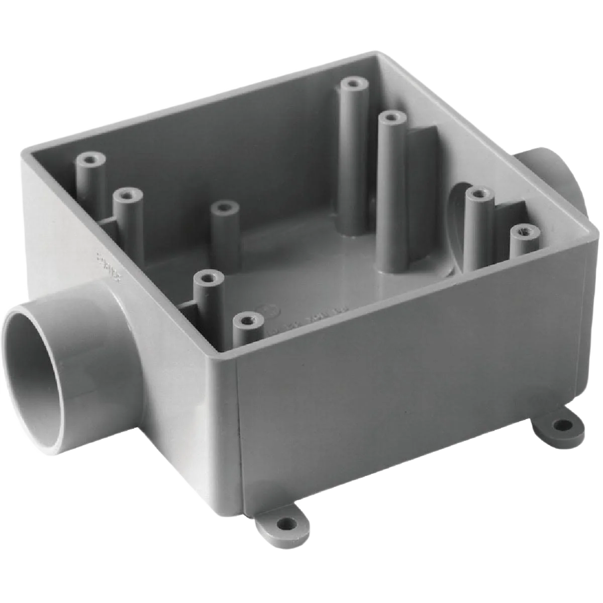 Selected Carlon 2-Gang Gray Square Dead-End Termination Wall Box 3 4 In. Outlet Solid
