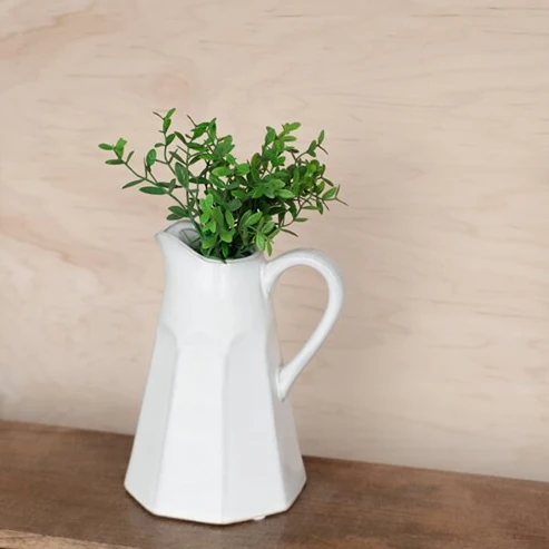 Smooth PD Home White Ceramic Vase 8.25 Refined