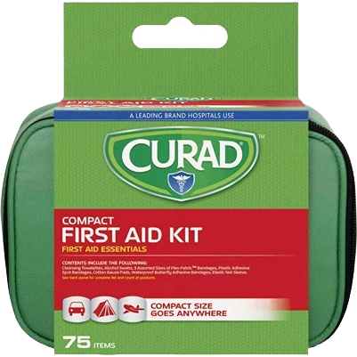 Flexible Curad Compact First Aid Kit 75 Pieces Reliable