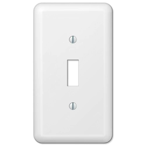 Pure Amerelle 1 Toggle Devon White Wallplate Certified