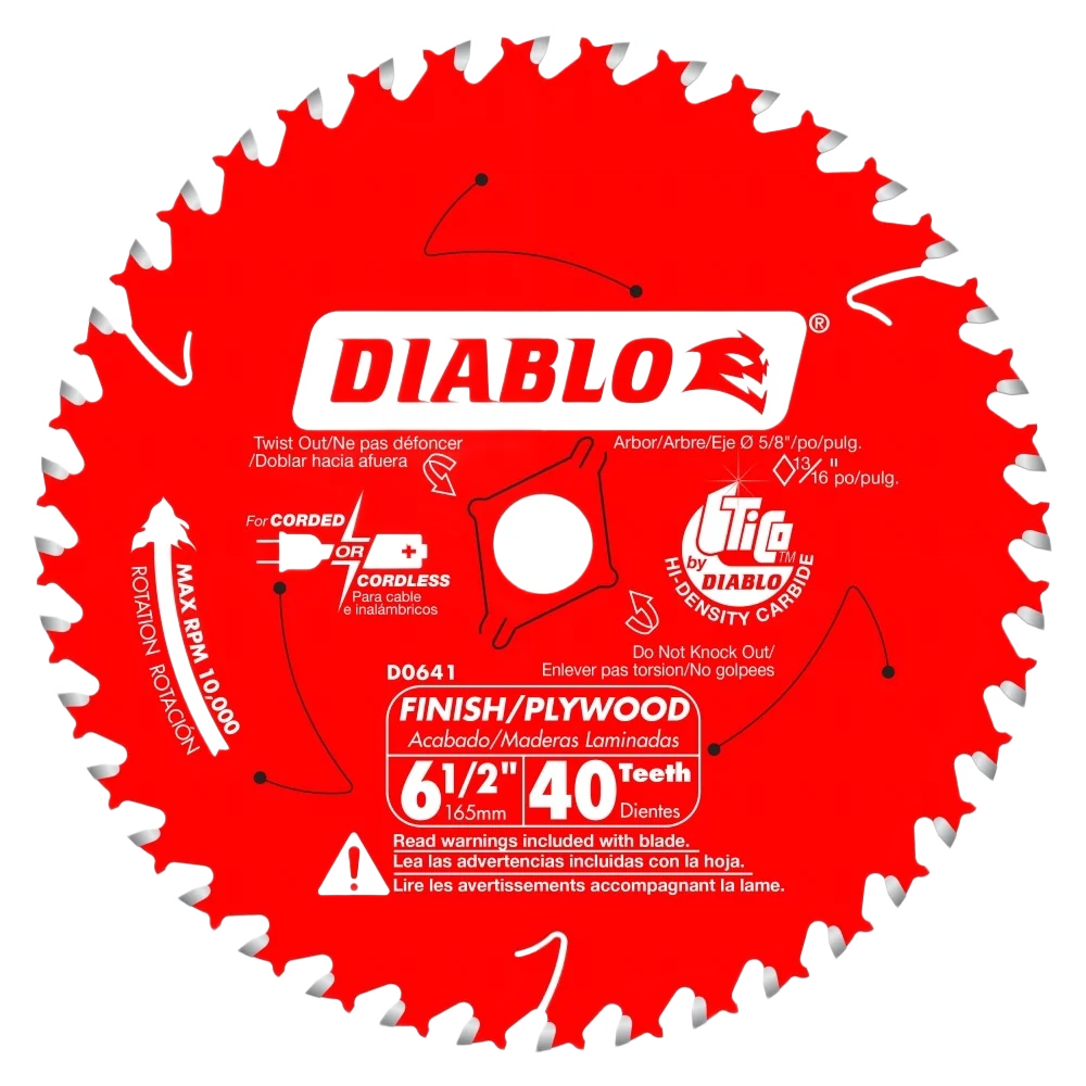 Prestigious Diablo 6-1 2-In. 40 Tooth Finish Trim Saw Blade Convenient