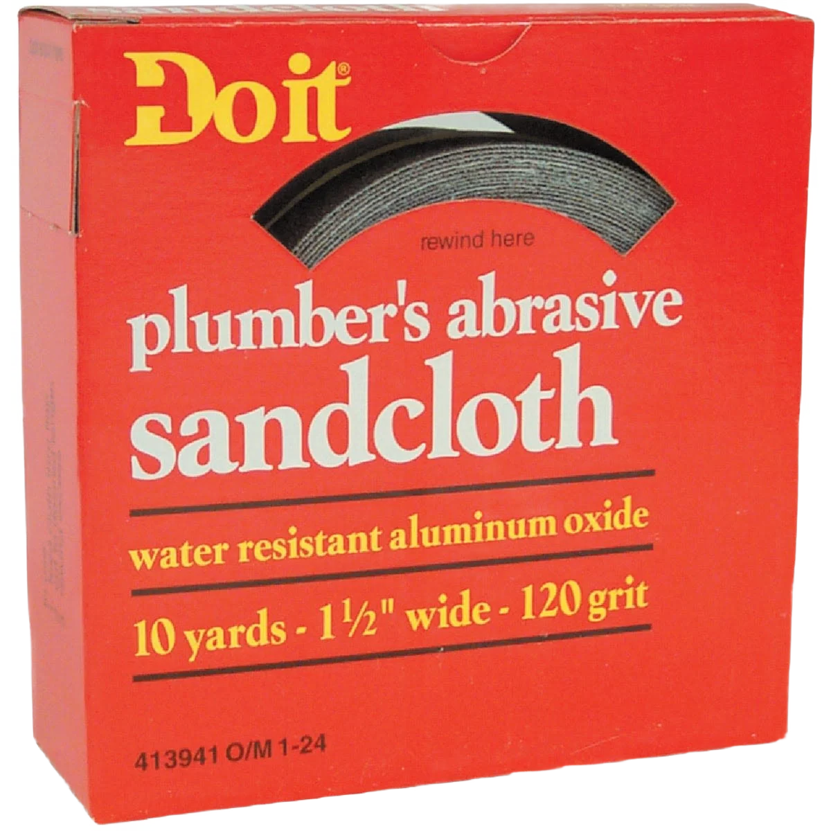 Soft Do it 120-Grit Plumber’s Abrasive Sand Cloth 1-1 2 in. x 10 yd. Healthy