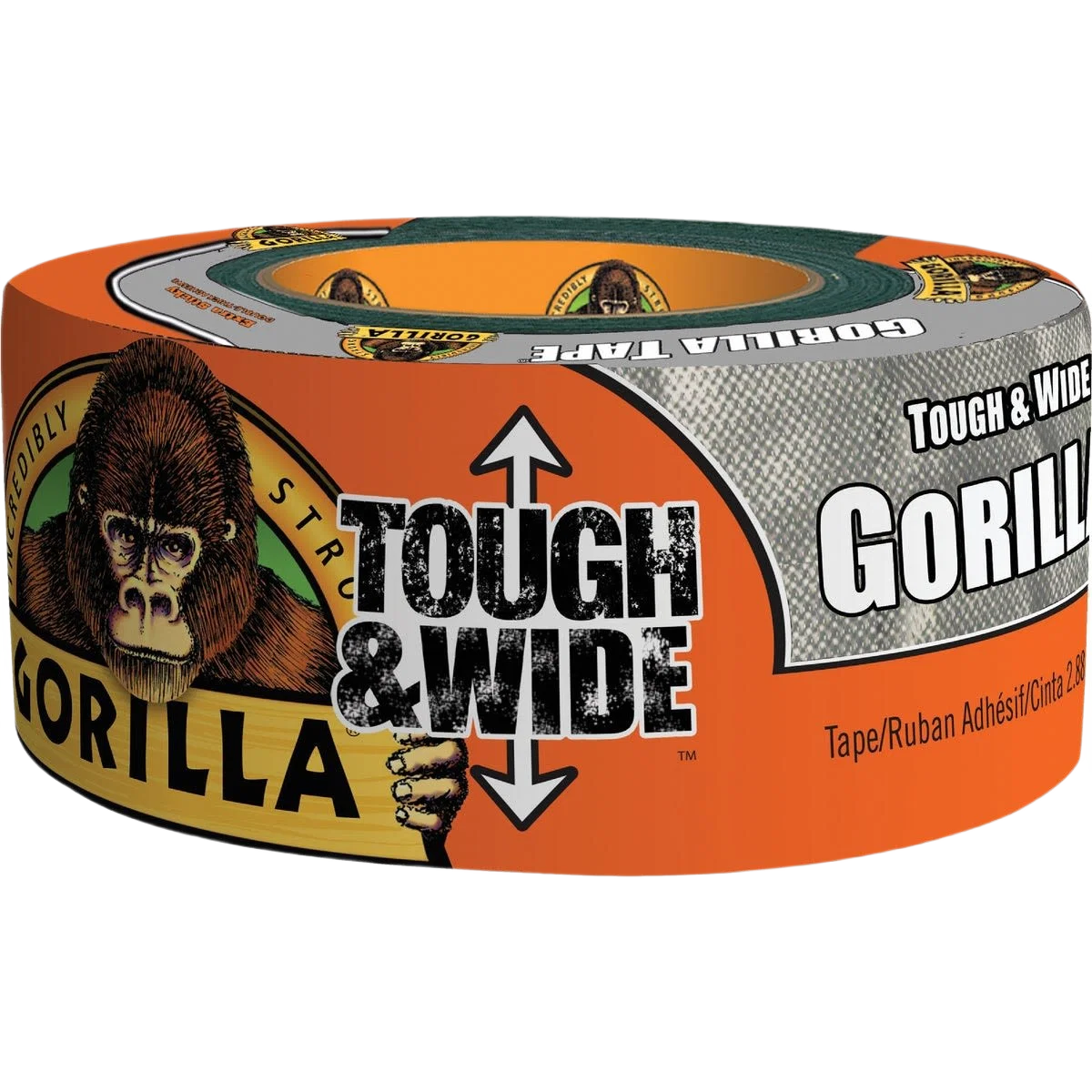 Easy-to-Use Gorilla Silver Tough Wide Heavy-Duty Duct Tape 2.88 in. x 25 yd. Eco-Friendly