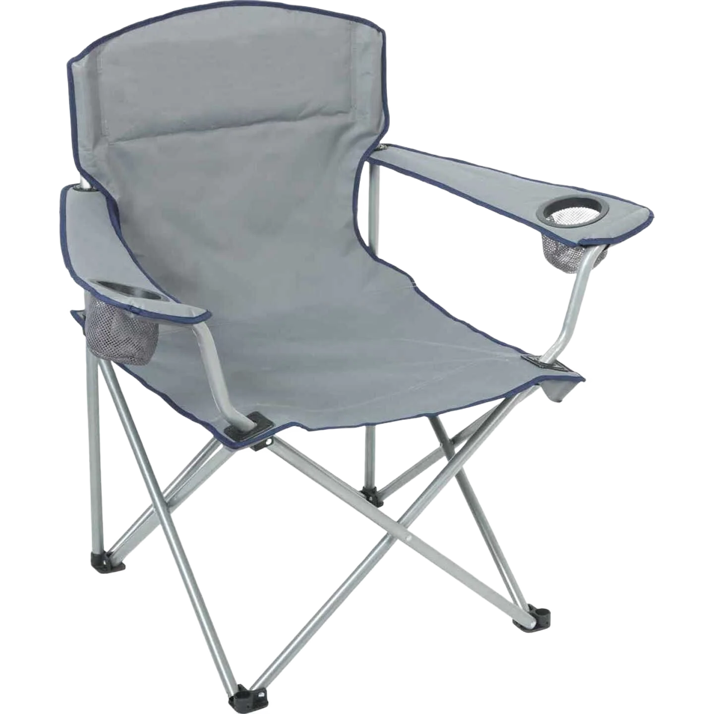Classic Outdoor Expressions Gray Sling Oversize Camp Folding Chair 24 x 38 in. Fine