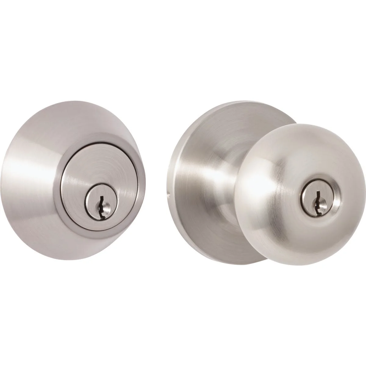 Innovative Steel Pro Brushed Nickel Deadbolt Door Knob Combo Powerful