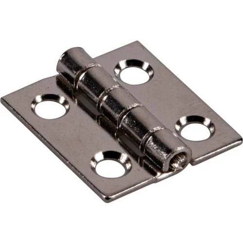 Convenient Hillman Hardware Essentials 3 4 in. Satin Nickel Narrow Hinges 4-Pack Specialty