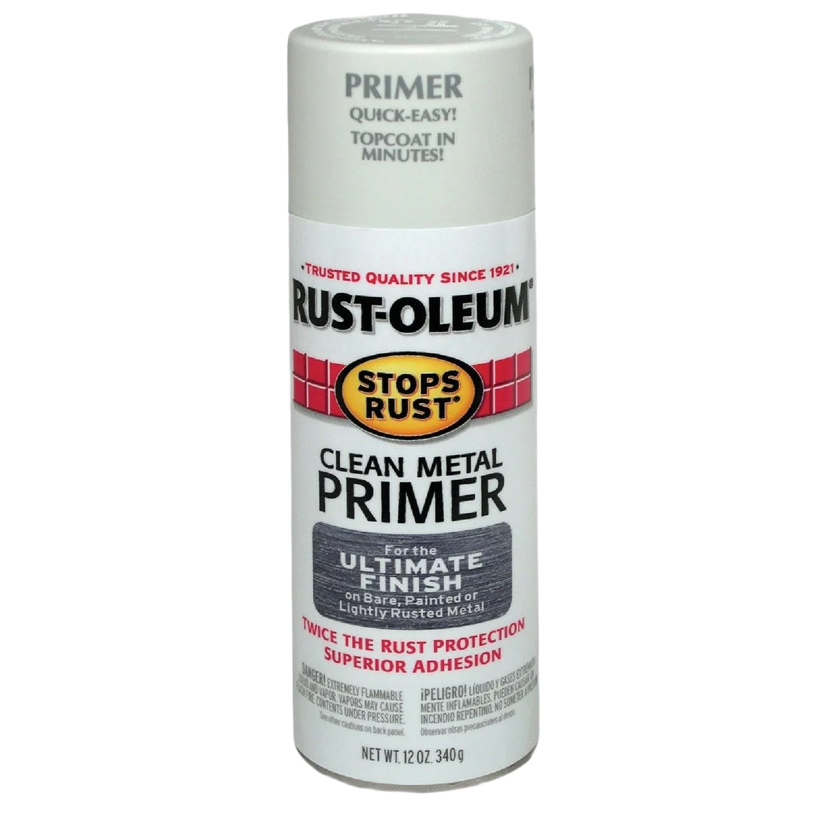 Lightweight Rust-Oleum White Clean Metal Spray Primer 12 oz. High-Performance