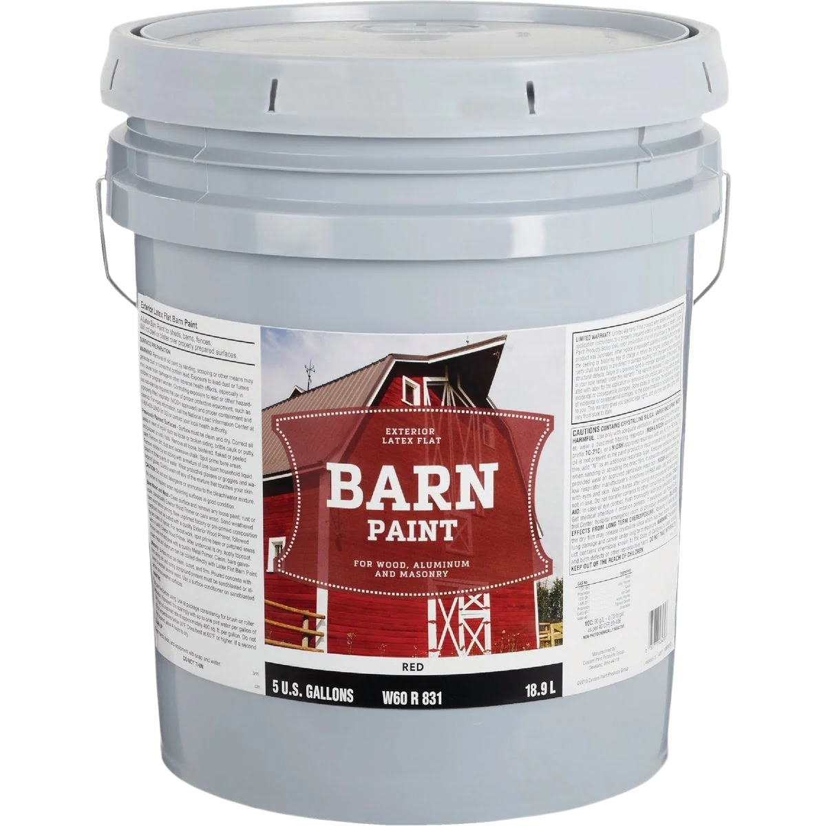 Durable Do it Red Exterior Latex Flat Barn Paint 5 Gallon Fashionable