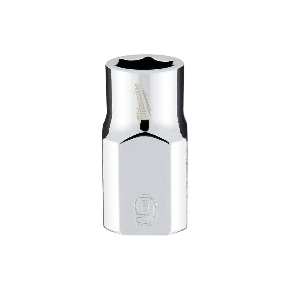First-Class Milwaukee 3 8 Drive 9-mm 6-Point Socket w FOUR FLAT™ Sides Excellent