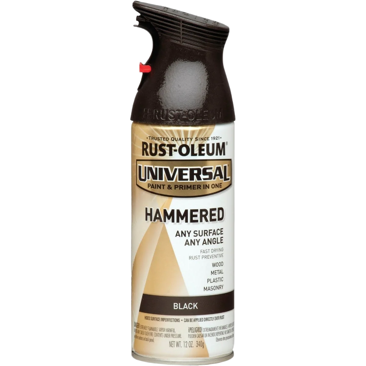Artisan Rust-Oleum Universal Hammered Gloss Black Paint Spray 12 oz. Enhanced