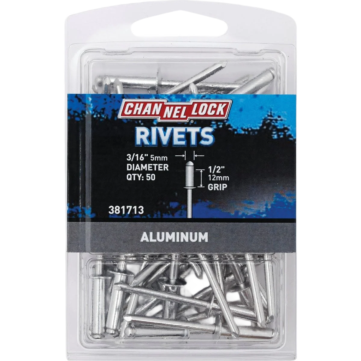 Top-Quality Channellock 3 16 x 1 2 in. Grip Aluminum Multi-Grip POP Rivet 50-Pack Crafted
