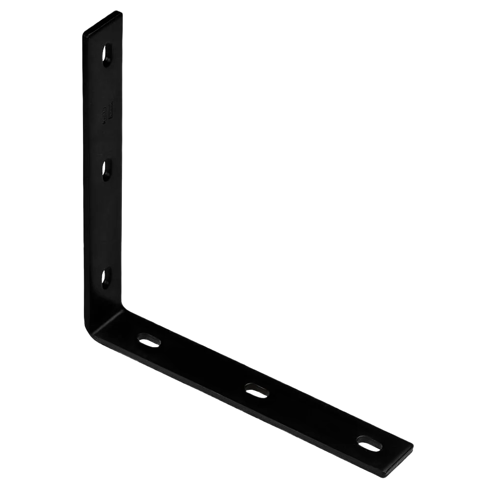 Elegant National Hardware 10-1 4 x 1-1 2 Black Heavy-Duty Corner Brace High-Performance