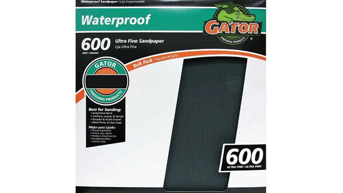 Organic Gator 9 x 11 Waterproof 600-Grit Ultra Fine Sandpaper Single Sheet Recyclable