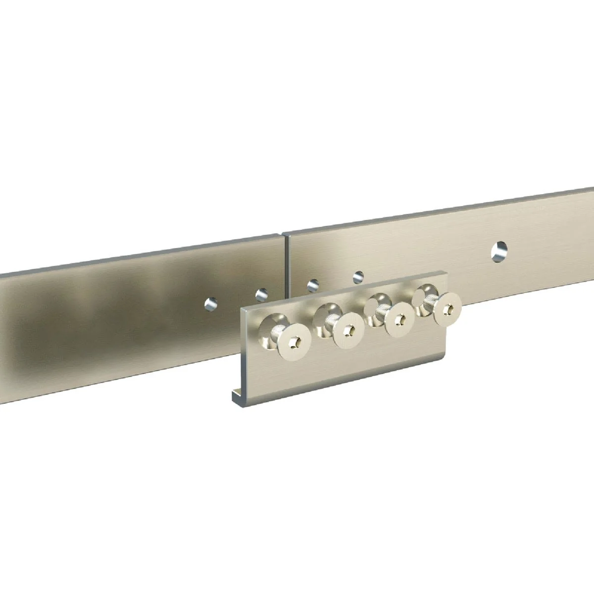 Safe National Hardware Satin Nickel Steel Barn Door Track Adapter Artisan
