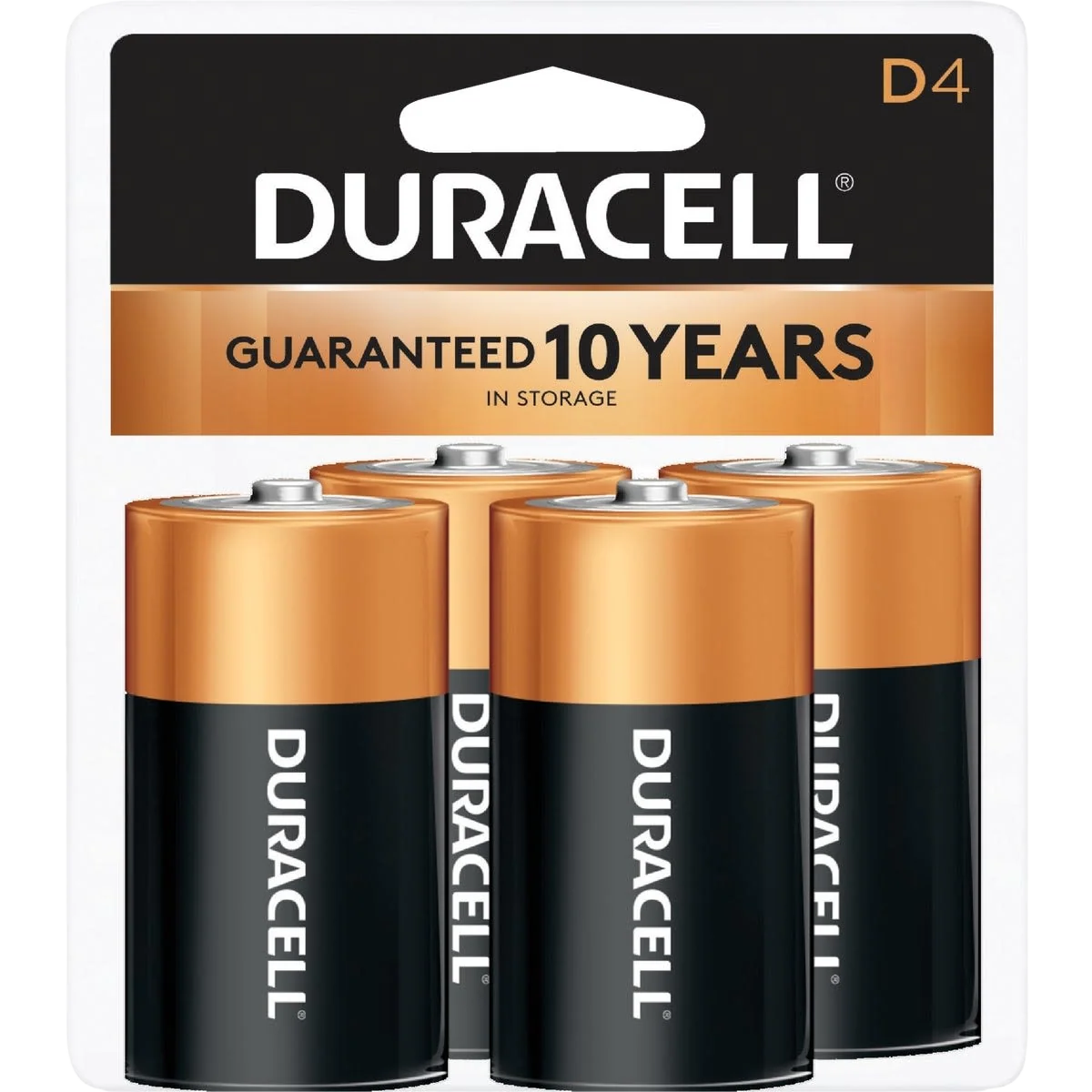 Optimized Duracell CopperTop D Alkaline Battery 4-Pack Superior