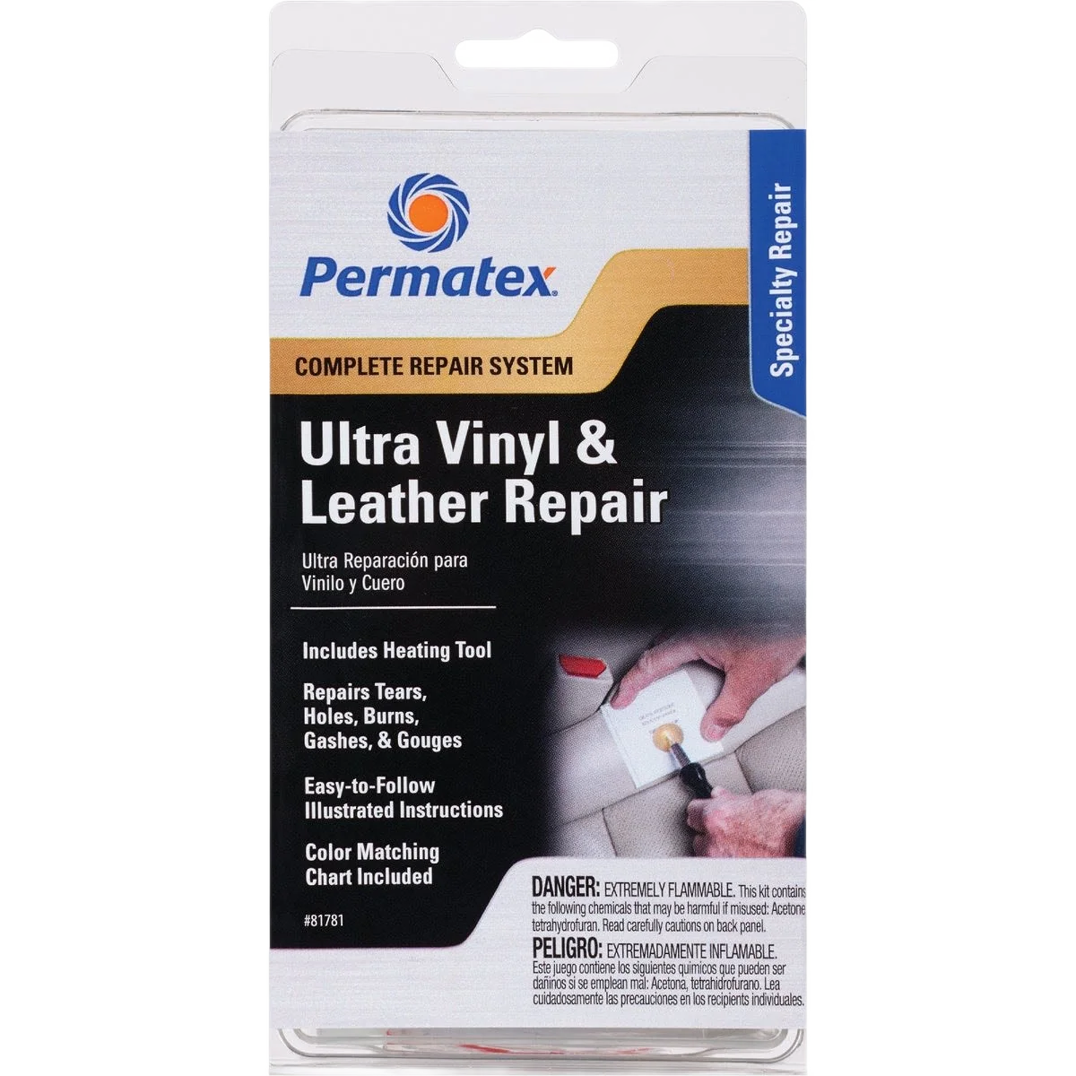 Secure Permatex Pro Style Vinyl and Leather Repair Kit Genuine