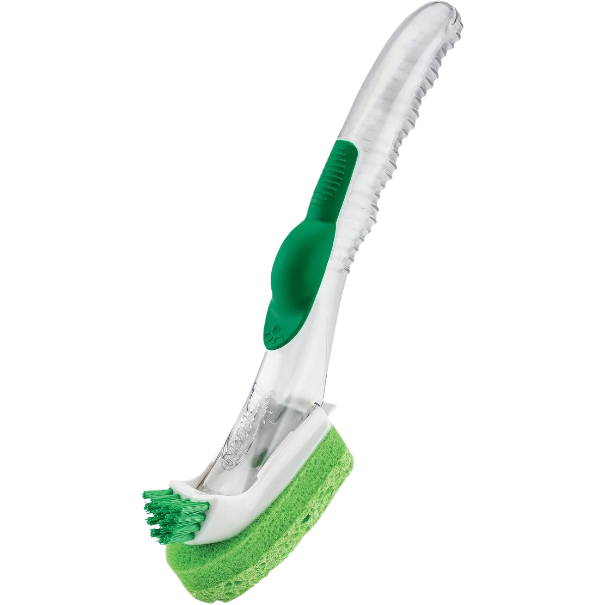 Verified Libman Green White PET Water Bottles Sanoprene Handle Grips Dish Brush Fast