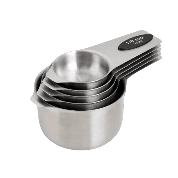Recyclable Mrs. Anderson’s 5-Piece Stainless Steel Magnetic Measuring Cup Set Excellent