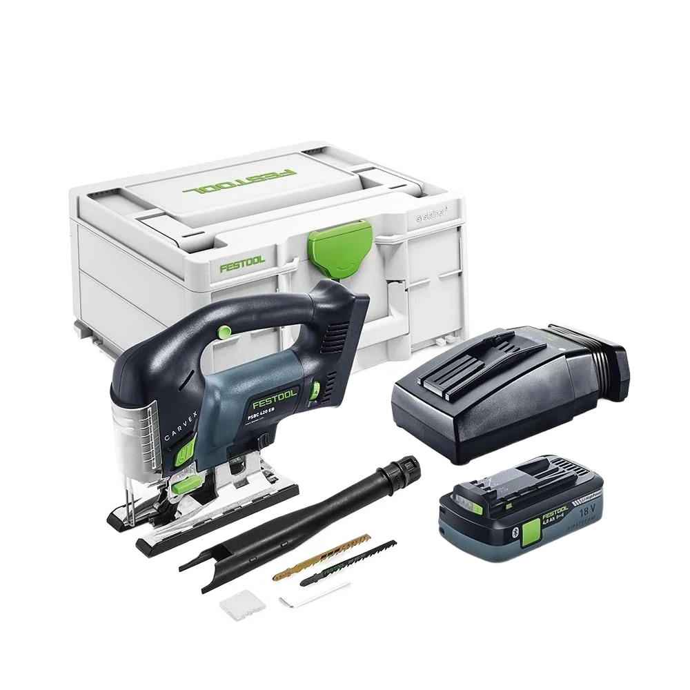Solid Festool 576535 PSBC 420 HPC 4.0 EBI-Plus Cordless D-Handle Carvex Jigsaw Smooth