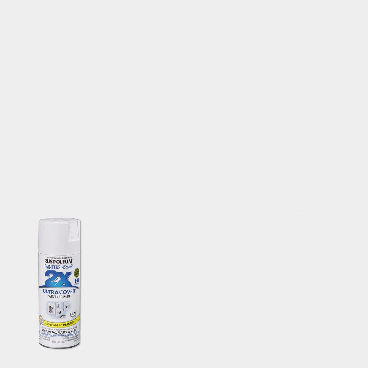 Premium Rust-Oleum Painters’ Touch 2X White Flat Spray Paint Primer 12 oz. Fine