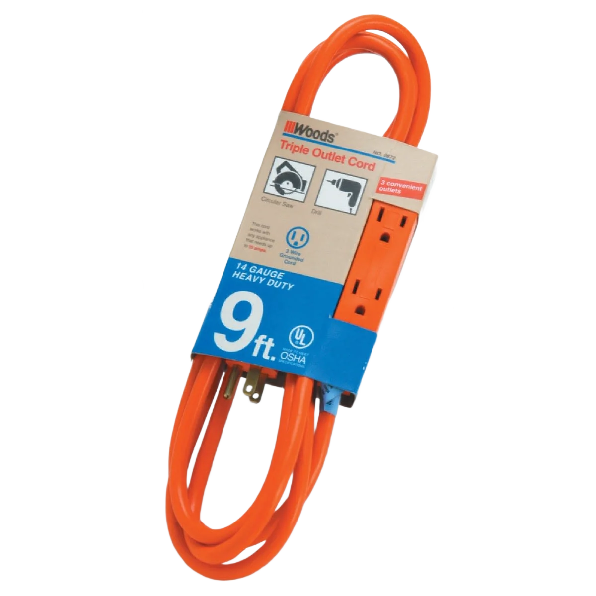Comfortable Woods 14 3 Triple Outlet Extension Cord Versatile