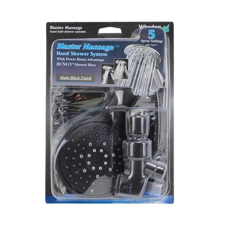 Professional Whedon Blaster Massage Black Hand Shower System Effective