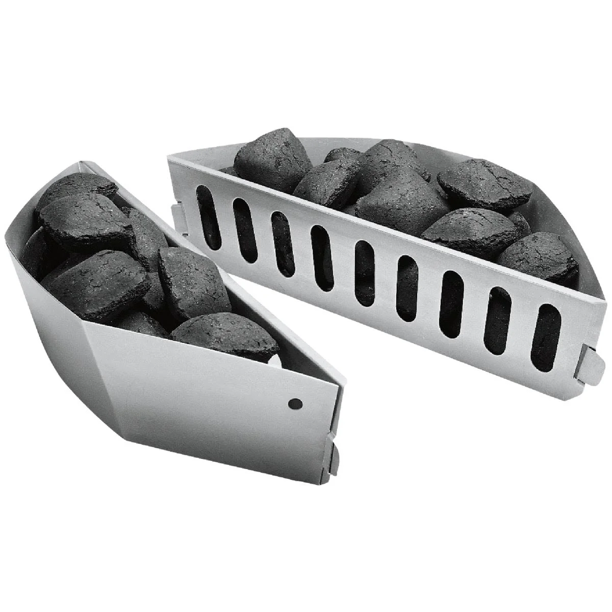 Recyclable Weber Char-Basket Aluminized Steel Charcoal Fuel Holders 2-Pack Enhanced