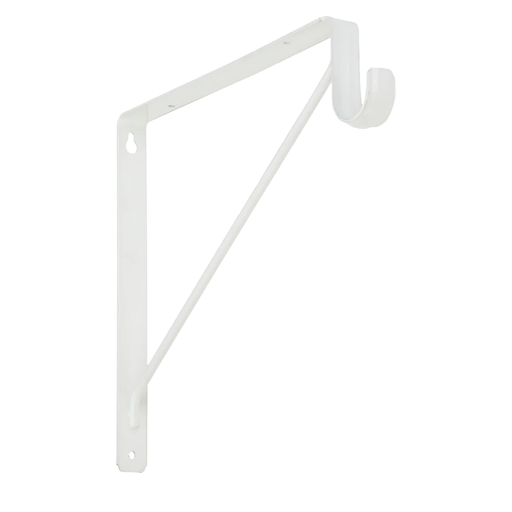 Sophisticated Stanley Home Designs 12-5 8 H. x 11 D. Shelf Rod Bracket White Eco-Friendly