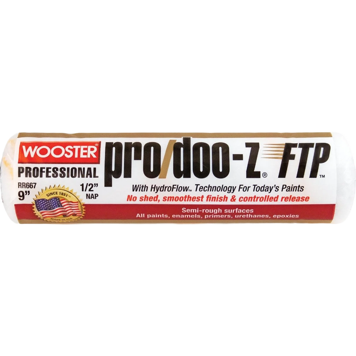 Fast Wooster Pro DOO-Z FTP Woven Fabric Roller Cover 9 x 1 2 in. Premium Material