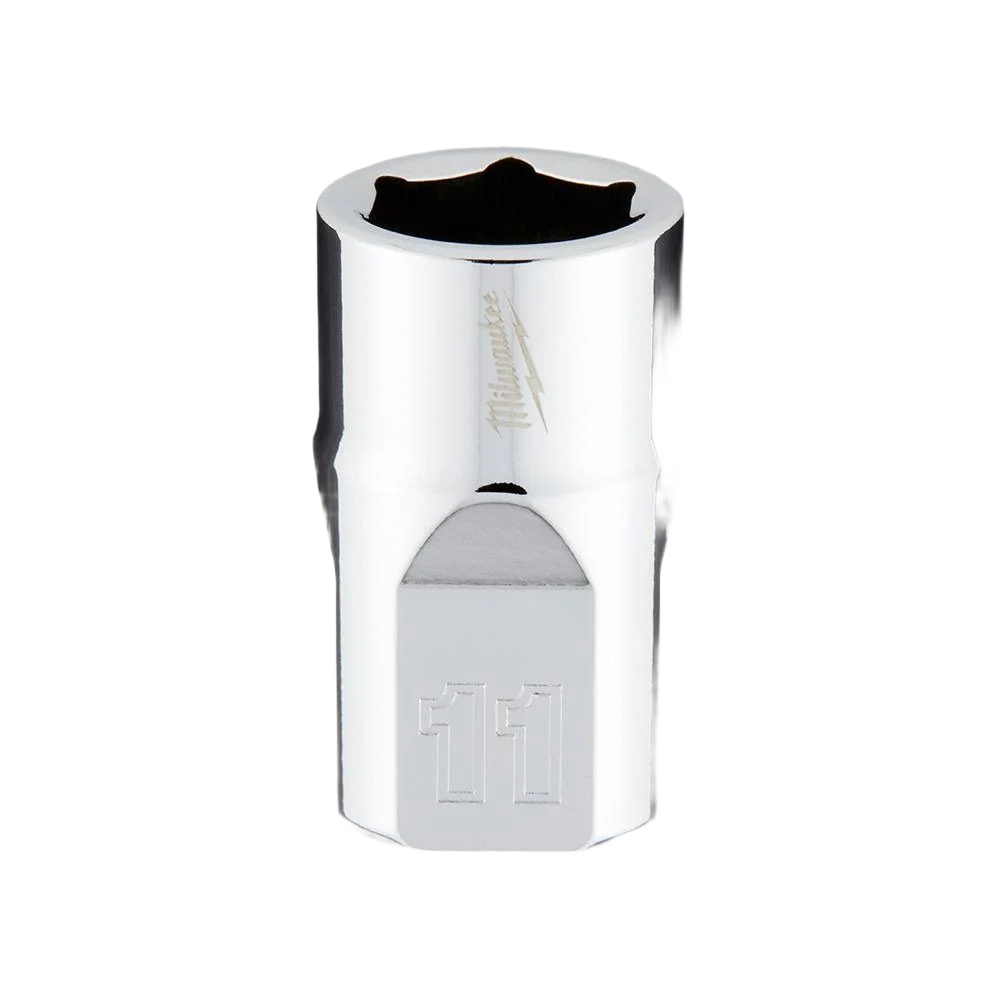 Sustainable Milwaukee 3 8 Drive 11-mm 6-Point Socket w FOUR FLAT™ Sides Next-Generation