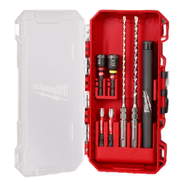 Proven Milwaukee 7-PC SDS Plus M 2™ 2-Cutter Concrete Screw Installation Kit Clean