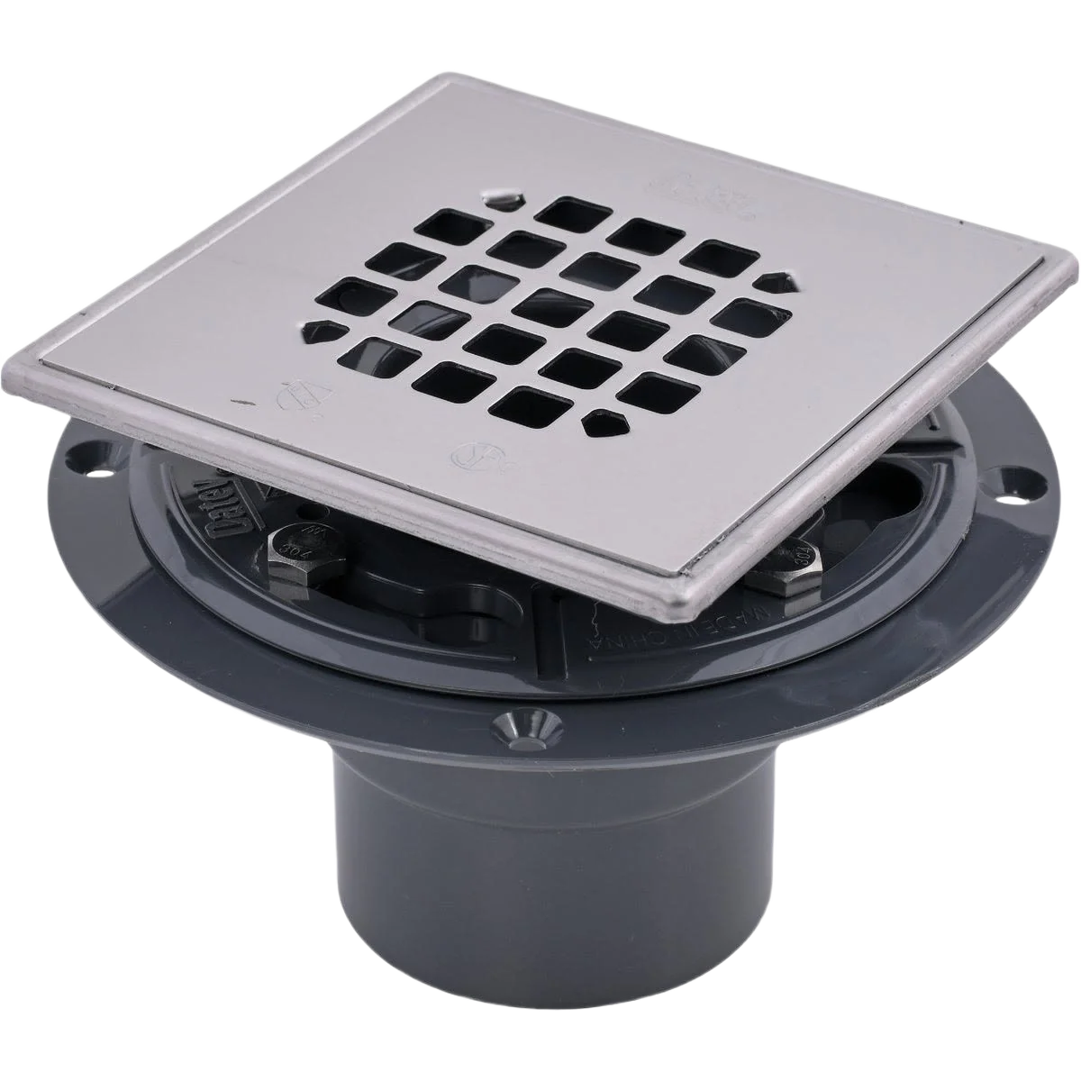 Breathable Oatey Square Tile Shower Drain with Strainer Solid