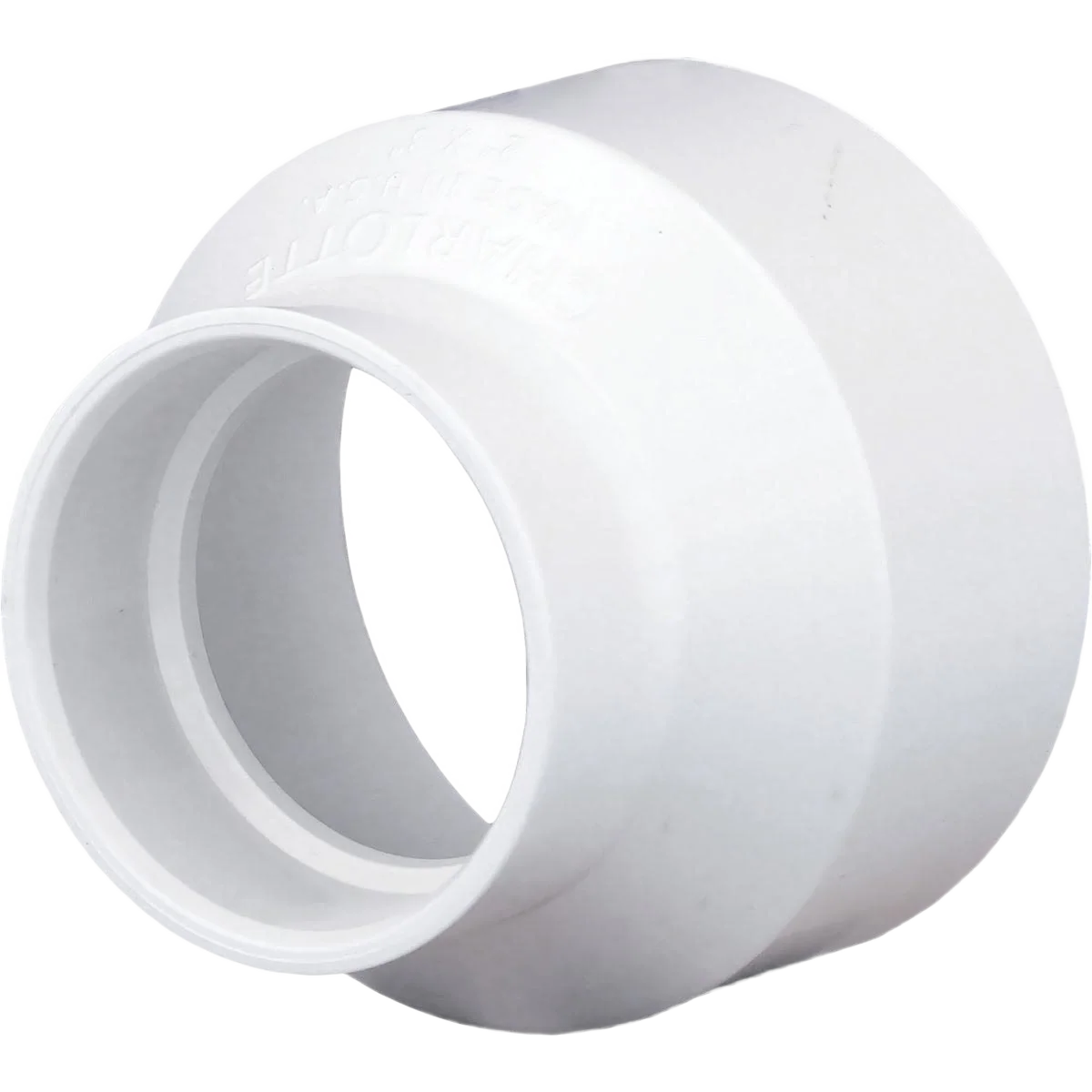 Smooth Charlotte Pipe Schedule 40 DWV Reducing PVC Coupling 3 In. Hub x 2 In. Hub Professional