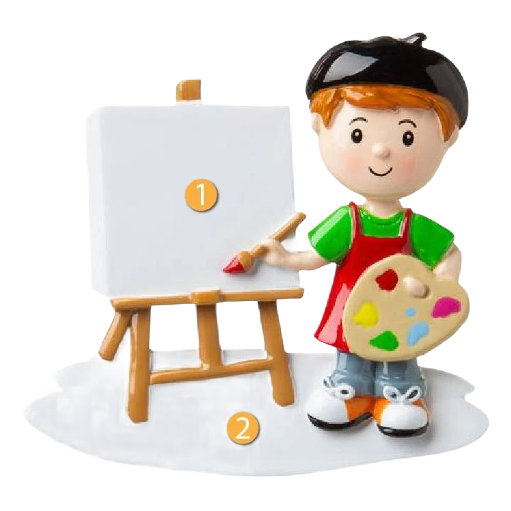 Luxury PolarX Personalized Boy Artist Ornament Powerful