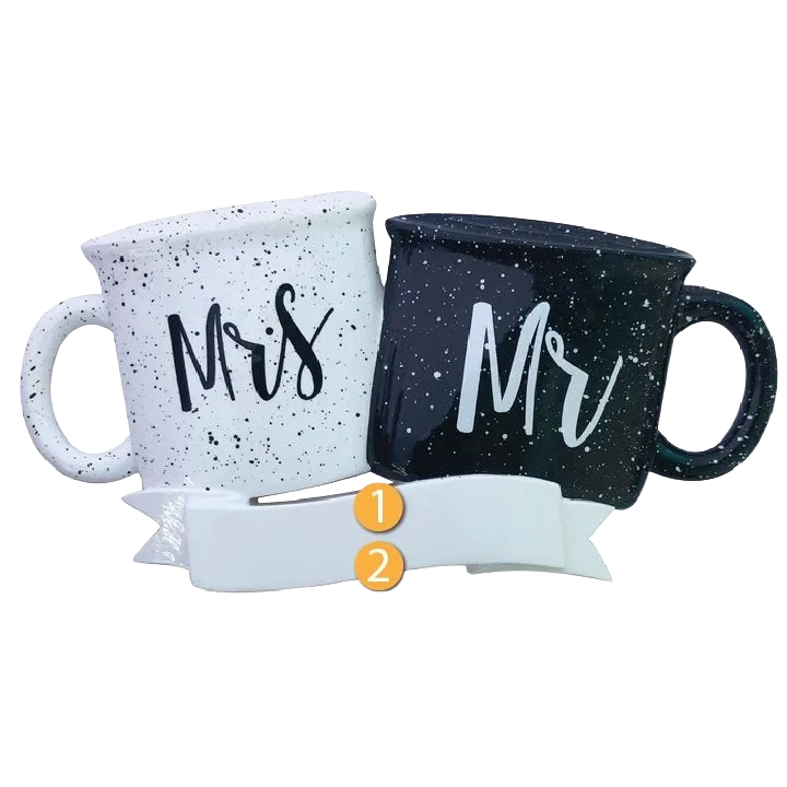 Original Design PolarX Personalized Mr. Mrs. Mugs Ornament Durable