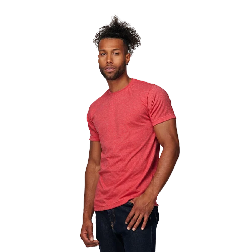 Detailed Tultex XL Unisex Poly-Rich Heather Red Short Sleeve Shirt Responsible