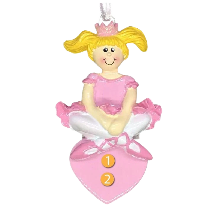 Versatile Rudolph Me Personalized Blonde Ballet Princess Ornament Organic