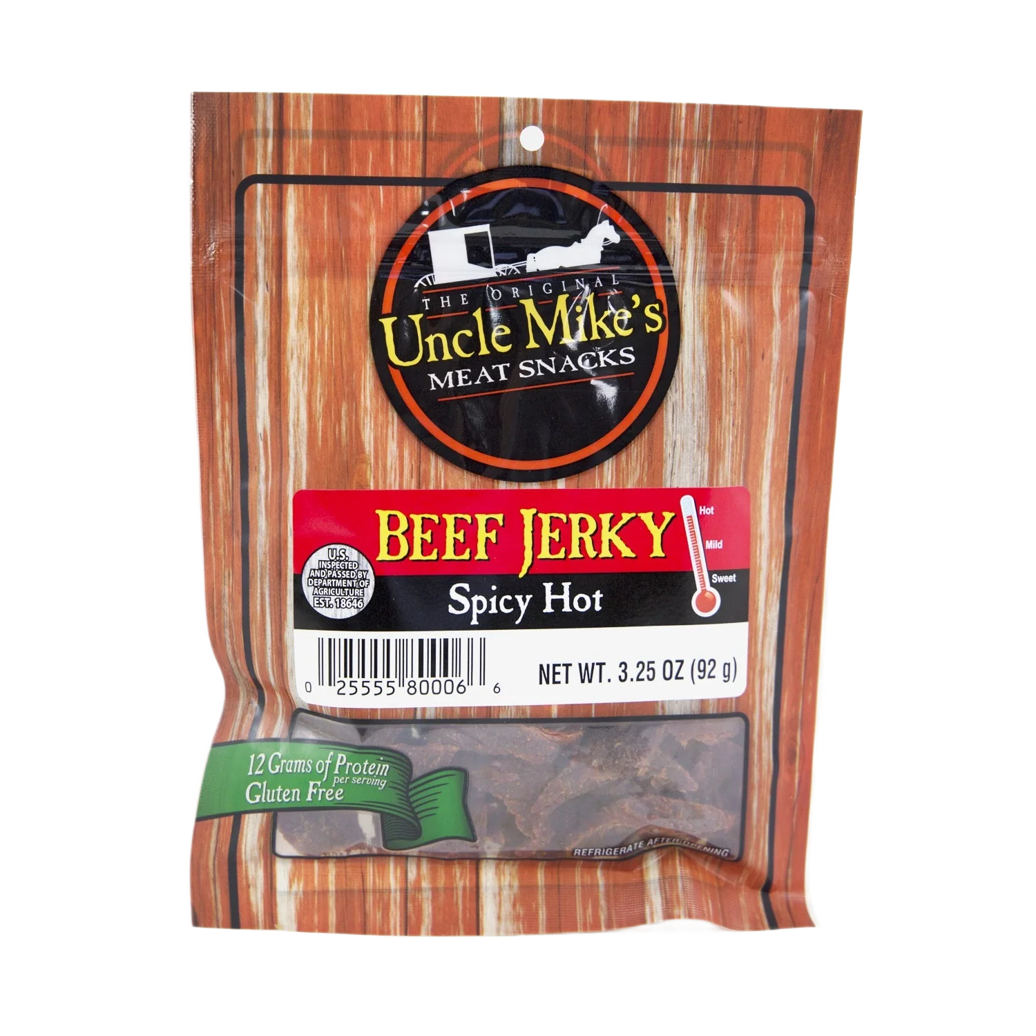High-Performance Uncle Mike’s Spicy Hot Beef Jerky 3.25 oz. Pure
