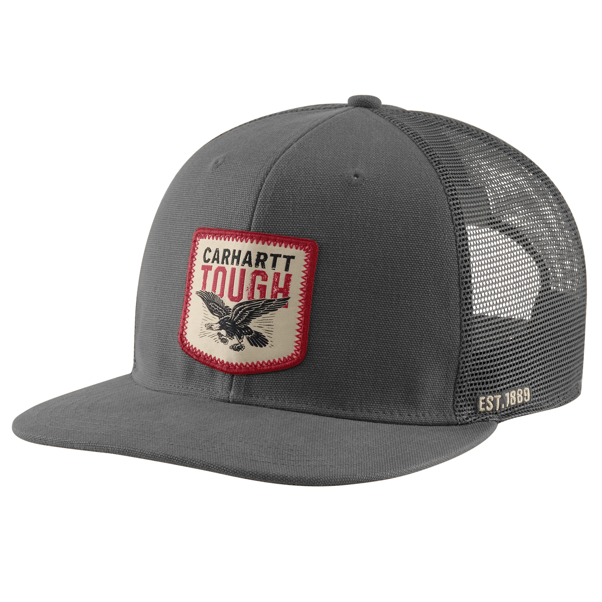 Environmentally Friendly Carhartt Washed Duck Flat Brim Eagle Graphic Cap Selected