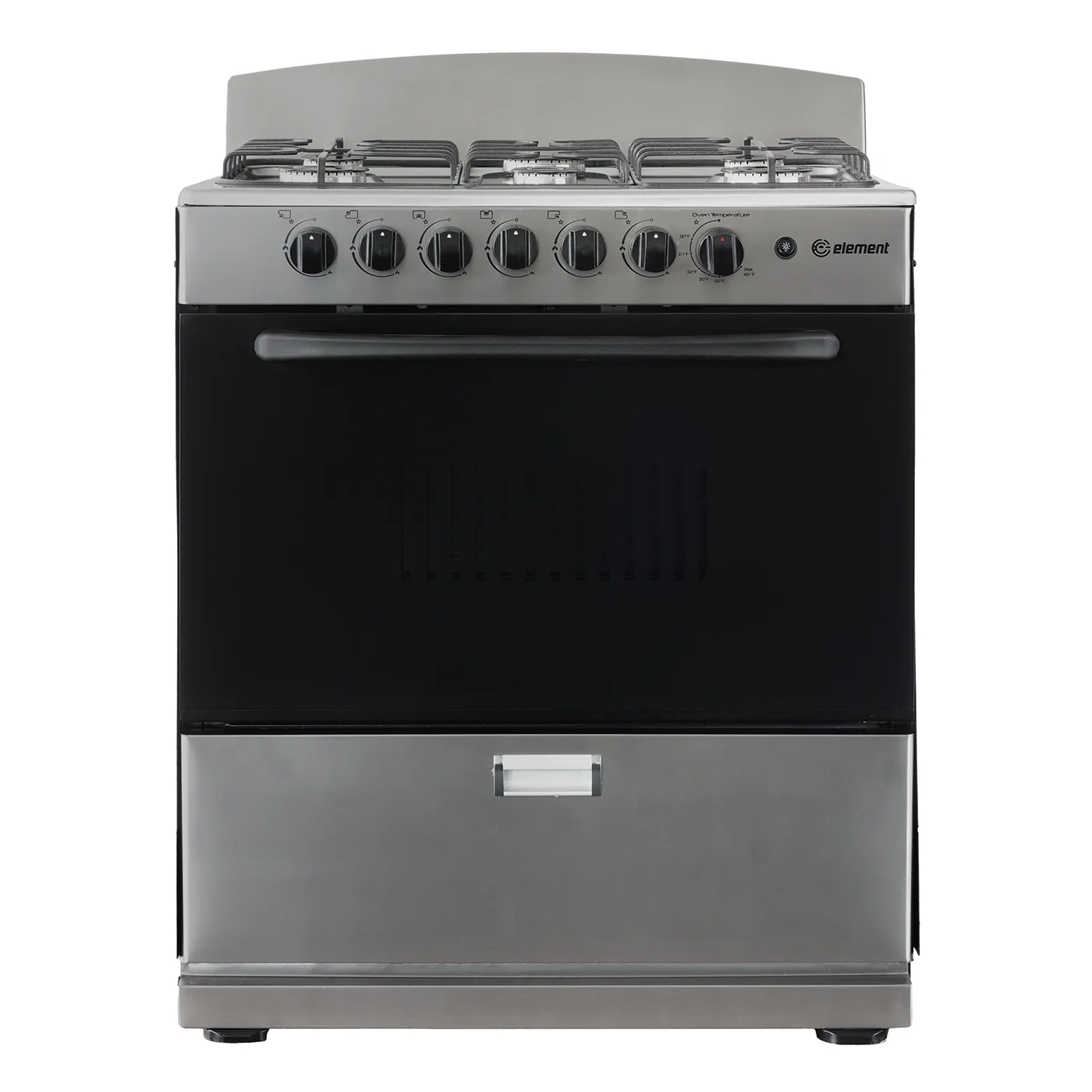 Enhanced Element Electronics 4.0 cu. ft. 30 6-Burner Gas Range EEGR3A6MCCS Elegant