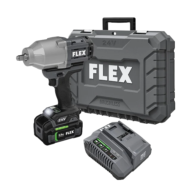 Sustainable FLEX 24V 1050NM 1 2 Impact Wrench Kit Excellent